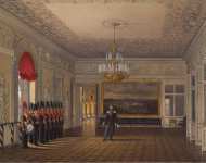 Hau Edward Petrovich Interiors of the Winter Palace. The Sentry Hall - Hermitage